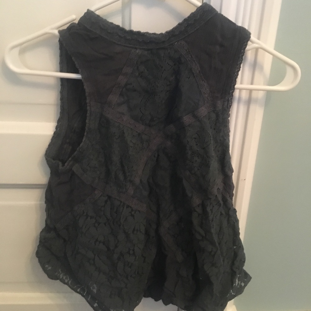 American eagle lace dark green blouse